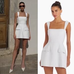 Amanda Uprichard Bethany Skort Romper Ivory L